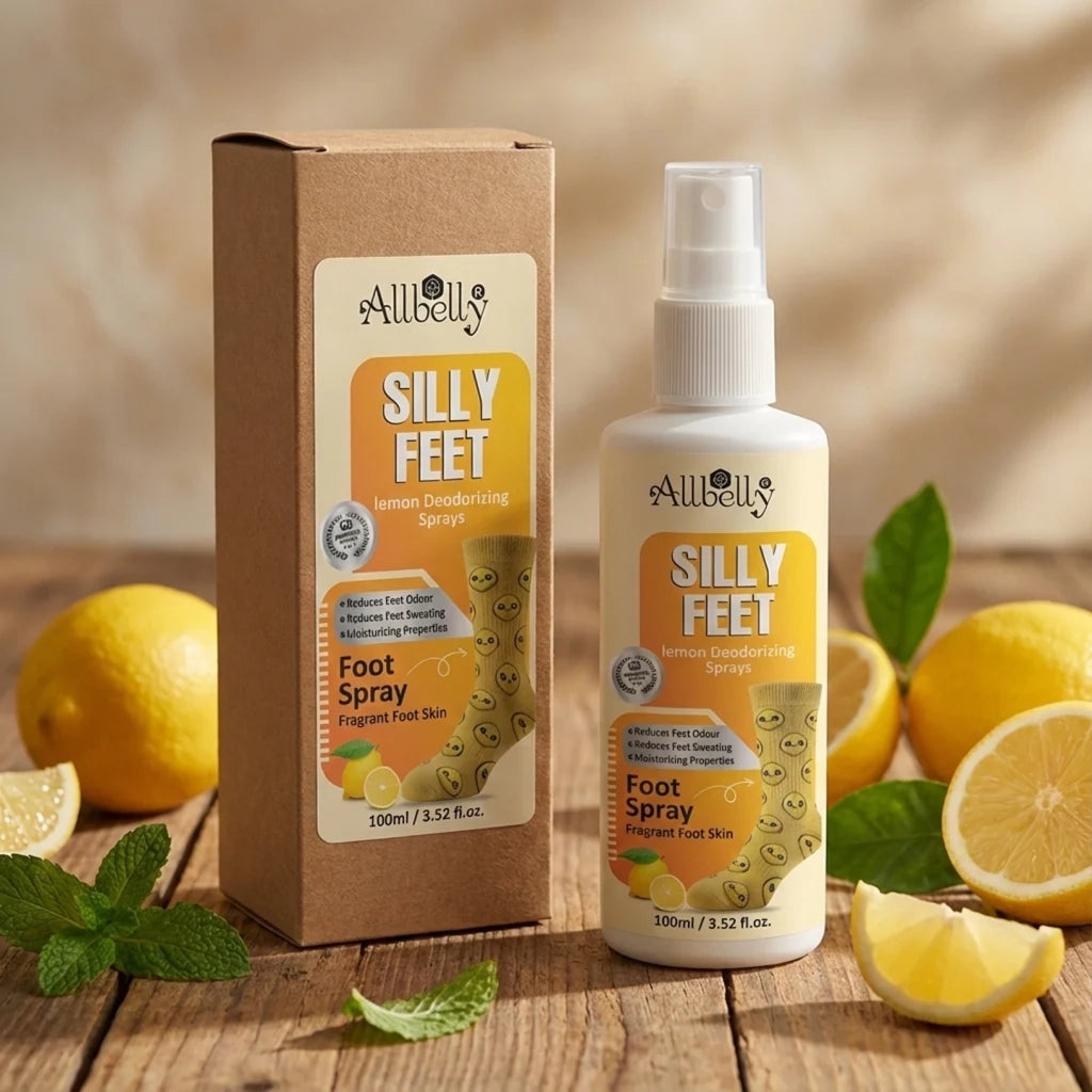 Allbelly Lemon Fresh Foot Spray | No Sweat. No Smell. Just Fresh Feet