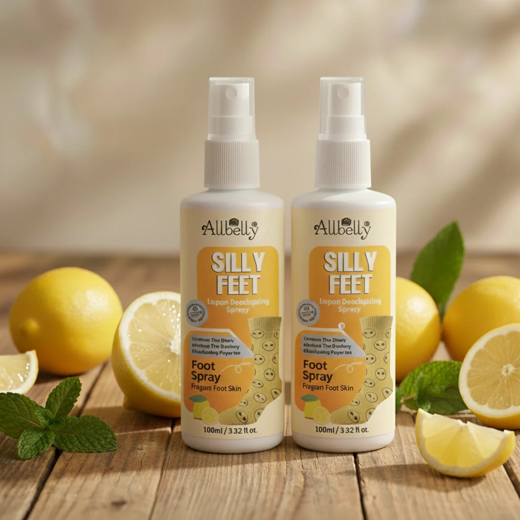 Allbelly Lemon Fresh Foot Spray | No Sweat. No Smell. Just Fresh Feet